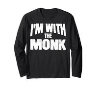 I'm with The Monk Funny Matching Halloween Costume Long Sleeve T-Shirt