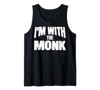 I'm with The Monk Funny Matching Halloween Costume Tank Top