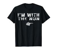 I'm with The Nun Couples Matching Costume Easy Halloween T-Shirt