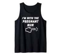 I'm with The Nun Halloween Pointing to Nun Tank Top