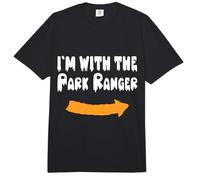 I'm with The Park Ranger Funny Lazy Halloween Costume Comfort Colors Adult Heavyweight T-Shirt