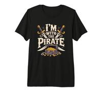 I'm with The Pirate Halloween Costume Dad Mom Group Couples Premium T-Shirt