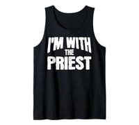 I'm with The Priest Funny Matching Halloween Costume Tank Top
