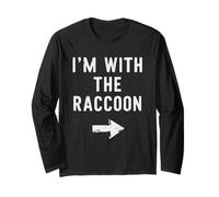 I'm with The Raccoon Funny Couples Halloween Costume Long Sleeve T-Shirt