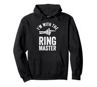 I'm With The Ring Master Funny Halloween Couple Costume Pullover Hoodie