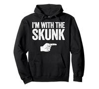 I'm With The Skunk Shirt Adult Kids Matching Skunk Costume Pullover Hoodie