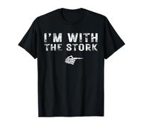I'm with The Stork Couples Matching Costume Easy Halloween T-Shirt