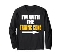 I'm with The Traffic Cone Funny Directional Joke Long Sleeve T-Shirt