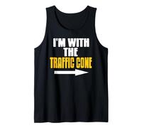 I'm with The Traffic Cone Funny Directional Joke Tank Top