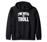I'm With the Troll Funny Matching Halloween Costume Zip Hoodie