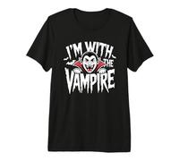I'm with The Vampire Halloween Costume Dad Mom Group Couples Premium T-Shirt
