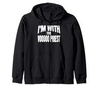 I'm with the Voodoo Priest Funny Matching Halloween Costume Zip Hoodie