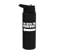 I'm with the Werewolf Left Arrow I'm with the Werewolf Stainless Steel Insulated Water Bottle