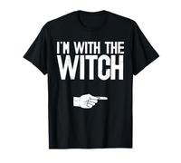 I'm With The Witch Funny Halloween Couple Husband Wife T-Shirt