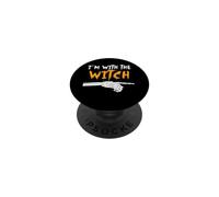 I'm with the witch funny Matching Halloween Couples Costume PopSockets Adhesive PopGrip