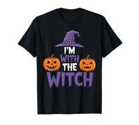 I'm with the Witch Tee Funny Halloween His and Her Outfit T-Shirt