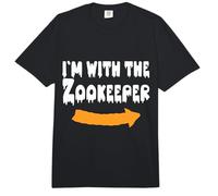 I'm with The Zookeeper Funny Lazy Halloween Costume Comfort Colors Adult Heavyweight T-Shirt