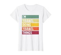 I'm Yisrael Doing Yisrael Things Funny Personalized Quote Value Graphic T-Shirt, Women, White, L