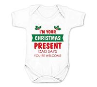 I'm Your, Dad Says You're Welcome Kids Babygrow (White, 3-6 Months)
