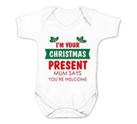 I'm Your, Mum Says You're Welcome Kids Babygrow (White, 0-3 Months)