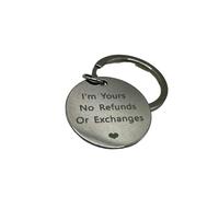 I'm yours, no refunds or exchanges keyring, cute anniversary valentines gift | Keyring for boyfriend, girlfriend, wife, husband, friend or other loved one | keychain key rings