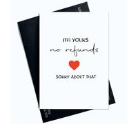 I'm Yours No Refunds Sorry About That Funny Joke Card Novelty Valentine’s Day Card Funny Card For Him For Her Anniversary Cards AP17