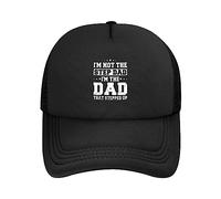 I'ma Stepdad I Am The Dad That Stepped Up Hat Funny Dad Mesh Hat for Men Women Sport Baseball Caps Adjustable Trucker Black