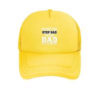 I'ma Stepdad I Am The Dad That Stepped Up Hat Funny Dad Mesh Hat for Men Women Sport Baseball Caps Adjustable Trucker Yellow