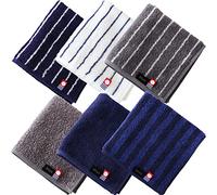 imaa Japanese Imabari Towel Set - 6 Pack 9.8"x9.8" Mini Face Towels, 100% Cotton, Made in Japan - Soft, Absorbent, for Travel, Baby, Gym Assortment C (6 Pack)