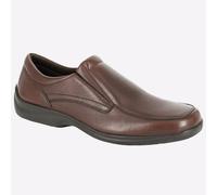 Imac Men's M268A Twin Gusset Flat Leather Slip On Shoes (Brown, UK_Footwear_Size_System, Adult, Men, Numeric, Medium, Numeric_7)