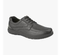 IMAC LENNIE Mens Grain Leather Apron Shoes Black - UK 10.5