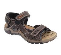IMAC LUCAS Mens Leather Velcro Padded Sports Sandals Brown 40
