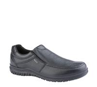 IMAC M227A Mens Casual Leather Slip-On Shoes Black - UK 7