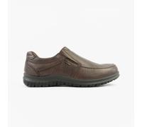 IMAC M227B Mens Casual Leather Slip-On Shoes Brown - UK 8