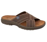 Imac Men's M120B Light-Flexible Cross-Over Leather Mule Sandals (numeric_7)