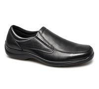 Imac Mens Twin Gusset Casual Leather Shoes (44 EUR) (Black)