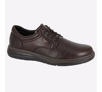 (41) Men IMAC Brown Softie Leather Extra Wide 4 Eye Lace Shoe Lightweight TPU Sole