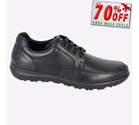 Imac Vinnie Mens (Wide) Leather Smart Casual Dress Fashion Comfort Shoes Black