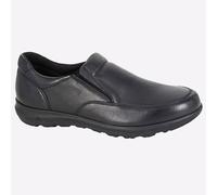 Imac Walker Mens Casual Fashion Leather Slip On Shoes Black