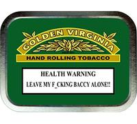 Imaczi Vintage Tobacco Tin, Golden, 2oz, STORAGE_BOX, Tin, Solid, Rectangular, Snap Opening, Not Water Resistant, For Small Fragile Items (e.g., Tobacco, Collectibles), 1 Count