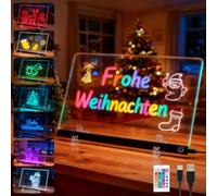 IMAGE 13.7x10.2in LED Drawing Board 7 Colors with Remote & 7 Markers