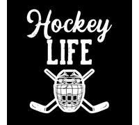 Image Description Hockey Life with Twin Hockey Stick and Helmet Vintage Vinyl Wall Decals 65.6x80.5cm Wall beautification White