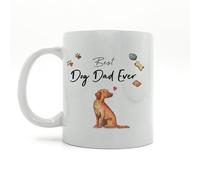 Image Industry Best Dog Dad Labrador Fox Red Ceramic Mug - 10oz Coffee Mug for Dog Lovers | Funny Gift for Him | UK Designed Dog Dad Present