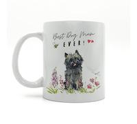 Image Industry Best Dog Mum Cairn Terrier Black Ceramic Mug - Gift for Her - Coffee Mug - Coffee Lovers - Dog Mum
