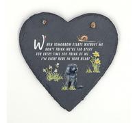 Image Industry Black Cockapoo Memorial Slate Heart Keepsake - Dog Remembrance Plaque Sympathy Gift Pet Loss Ornament Hanging Decoration