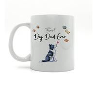 Image Industry Border Collie Best Dog Dad Ceramic Mug - 11oz Coffee Cup for Dog Lovers | Funny Gift for Him | UK Designed Pet Lover Present