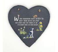 Image Industry Border Collie Memorial Slate Heart Keepsake - Pet Remembrance Plaque