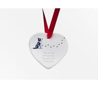 Image Industry Border Collie Walk Beside Us Ceramic Heart - Dog Memorial - Memorial Gift - Hanging Decoration