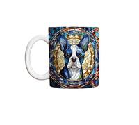 Image Industry Boston Terrier Suncatcher Artwork Ceramic Mug - Dog Lovers - Coffee Mug - Dog Mug - Suncatcher Design