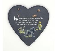Image Industry Cocker Spaniel Black Memorial Slate Heart Keepsake - Pet Remembrance Plaque